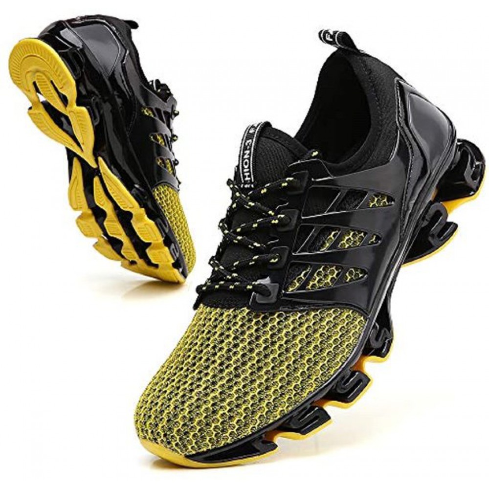 Sport Running Shoes Mesh Breathable Trail Runners Fashion Sneakers Yellow
