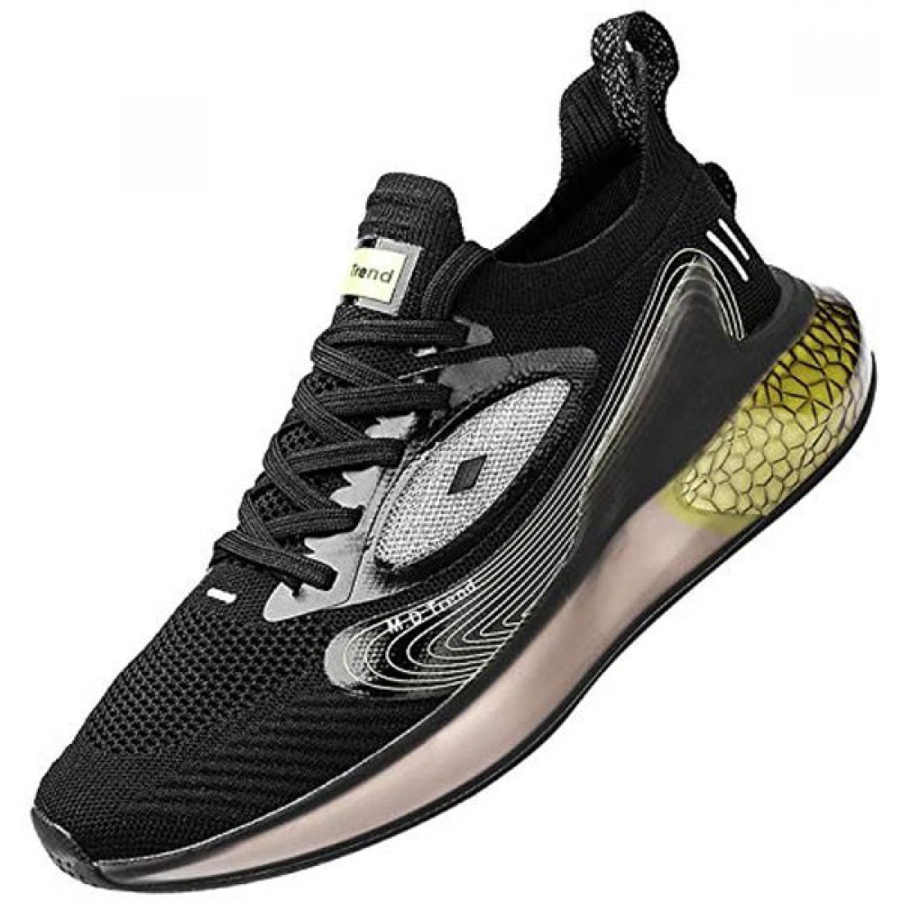 Men's Breathable Running Shoes Black Green